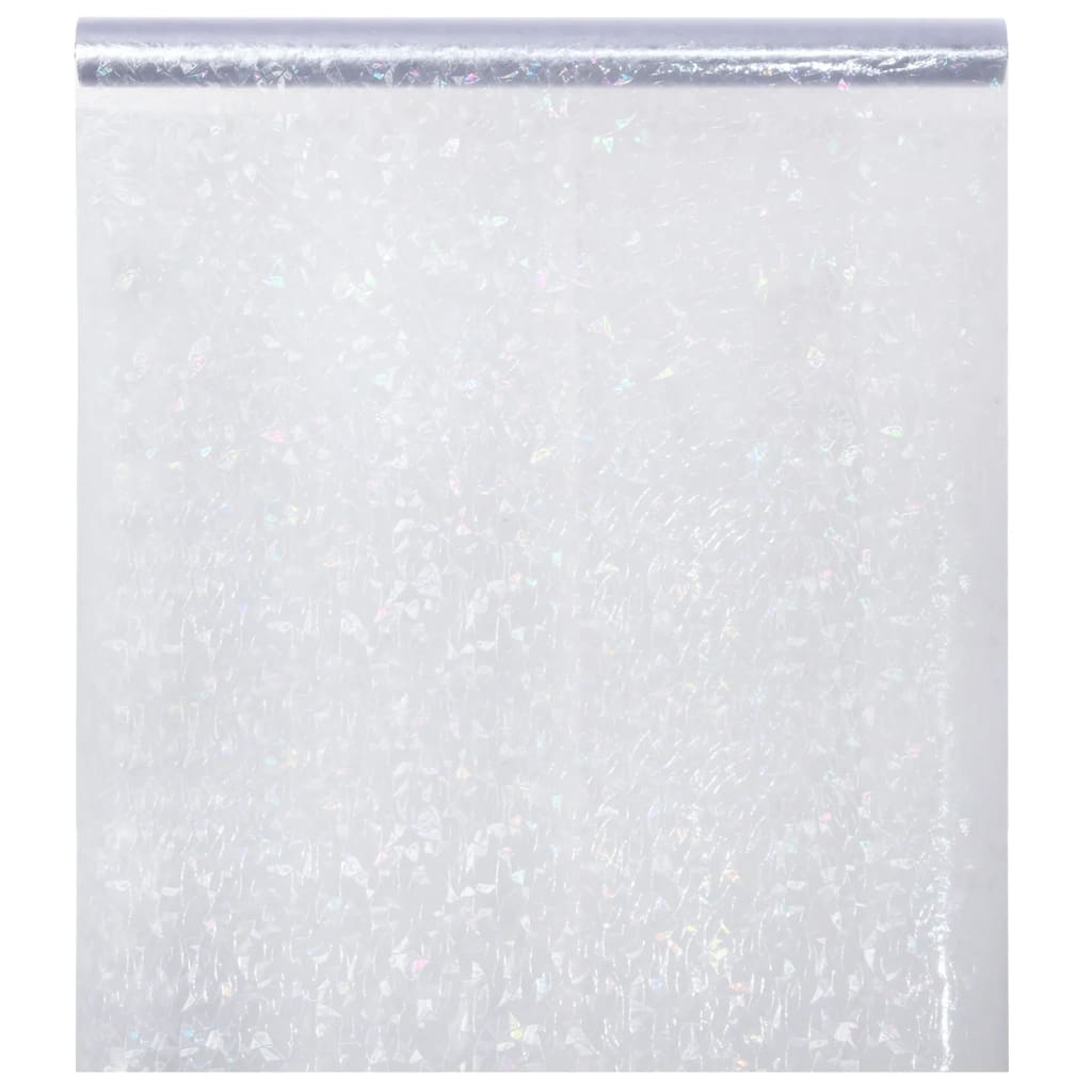 vidaXL Fönsterfilm frostad 3D regnbågsmönster 90x2000 cm PVC