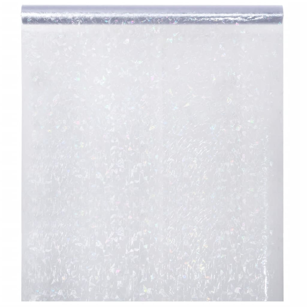 vidaXL Fönsterfilm frostad 3D regnbågsmönster 60x2000 cm PVC