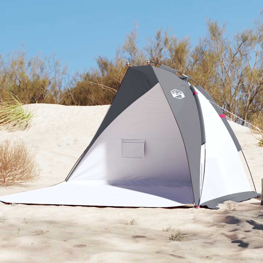 vidaXL Strandtält grå 268x223x125 cm 185T polyester