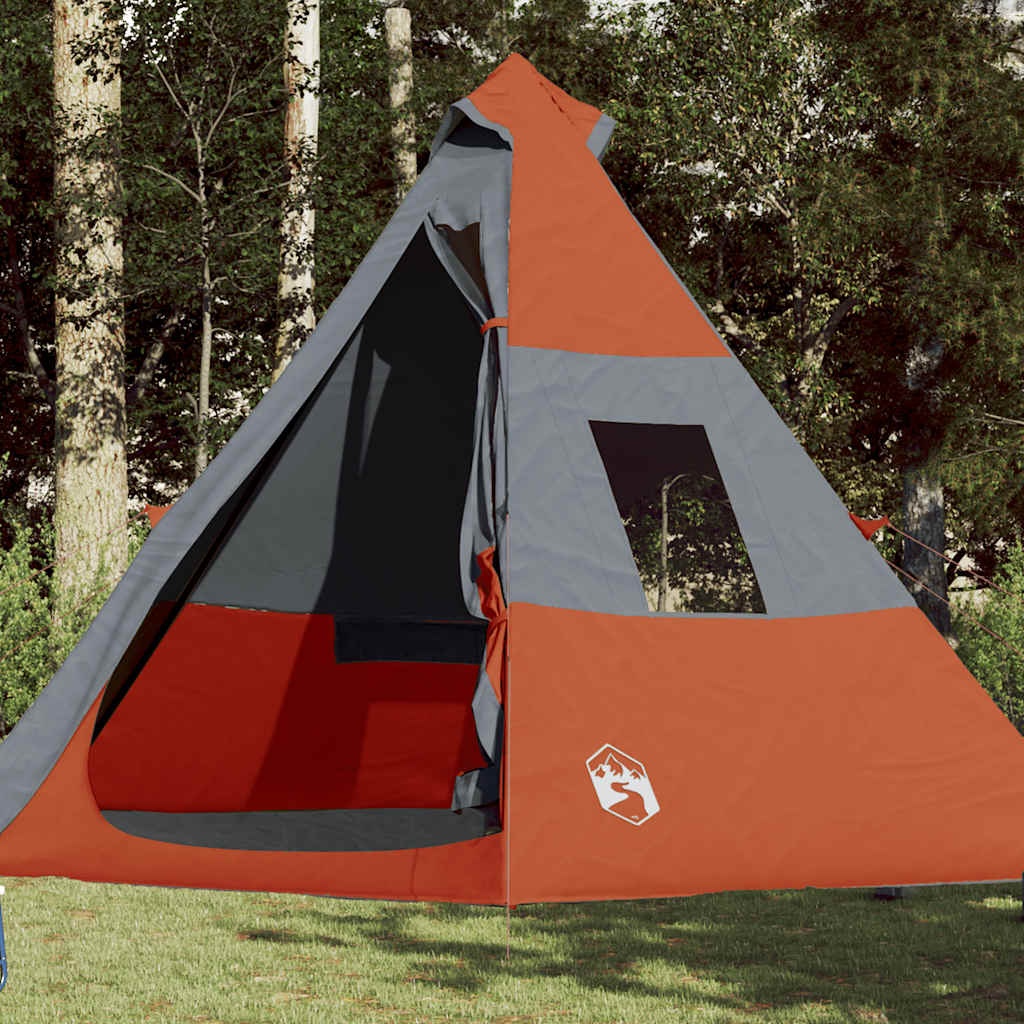 vidaXL Tipi-tält 7 personer orange vattentätt