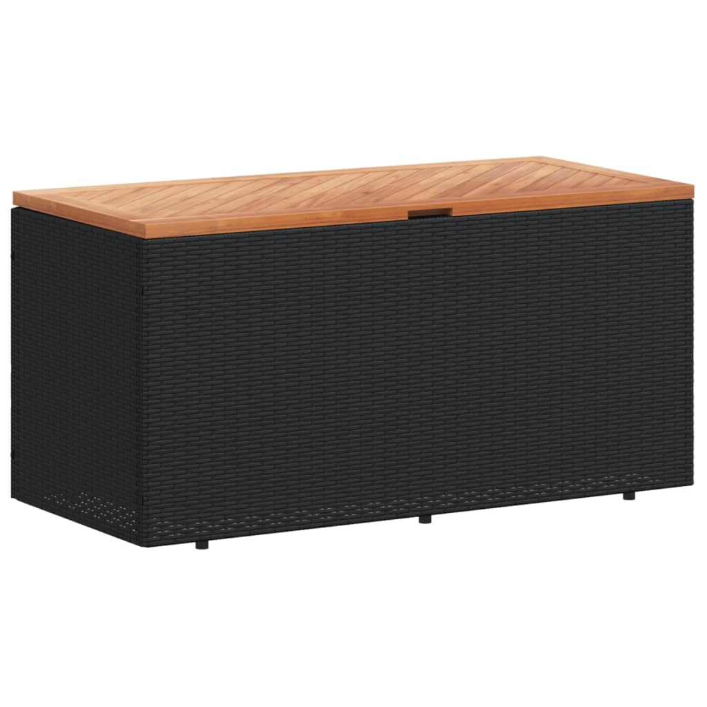 vidaXL Dynbox svart 110x50x54 cm konstrotting akaciaträ