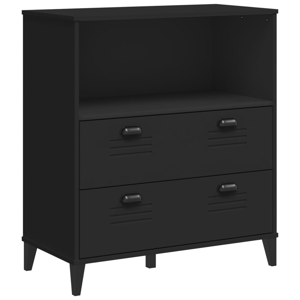 vidaXL Bokhylla VIKEN svart 80x40x90 cm konstruerat trä