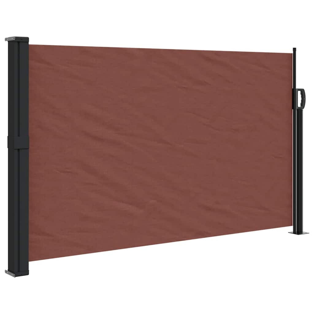 vidaXL Infällbar sidomarkis brun 120x600 cm