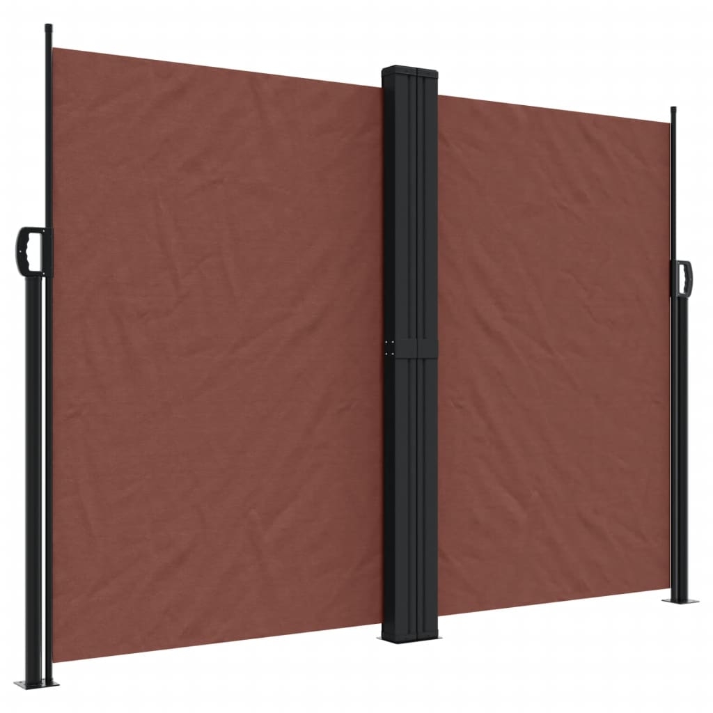 vidaXL Infällbar sidomarkis brun 180x1200 cm
