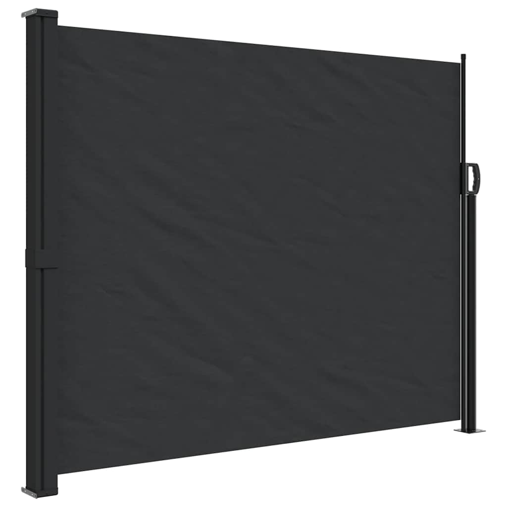 vidaXL Infällbar sidomarkis svart 160x600 cm