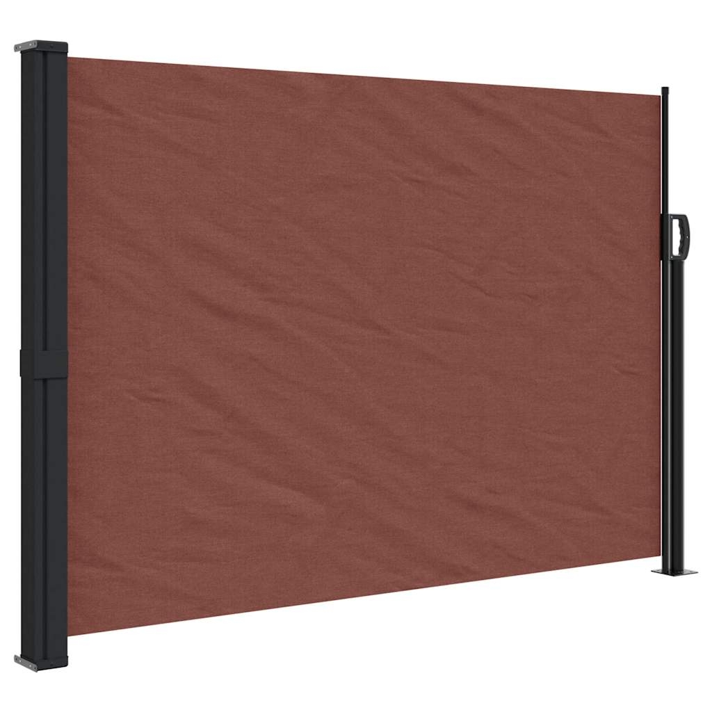 vidaXL Infällbar sidomarkis brun 140x600 cm