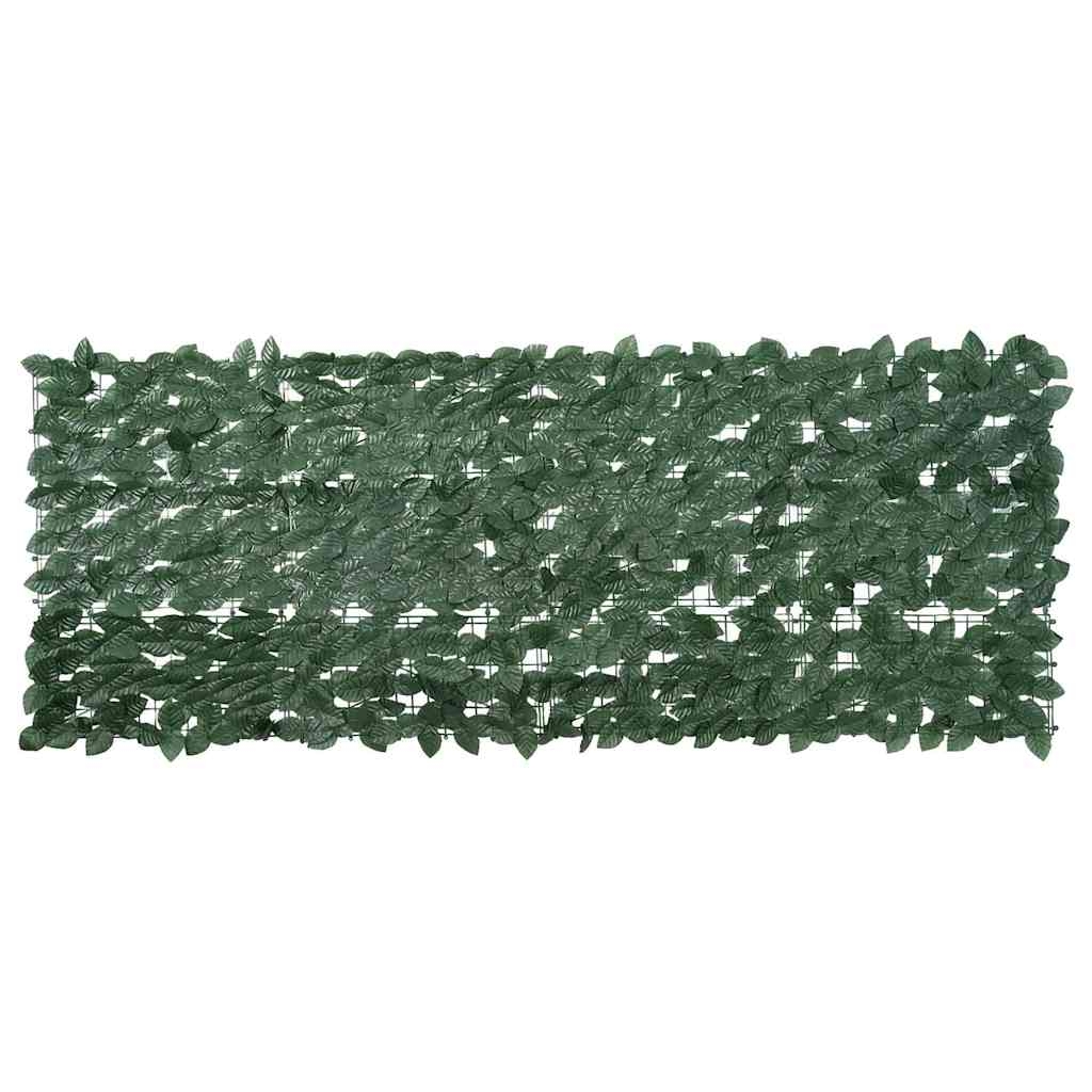 vidaXL Balkongskärm mörkgröna blad 200x75 cm