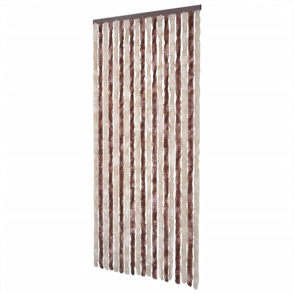 vidaXL Insektsgardin beige och ljusbrun 100x230 cm chenille