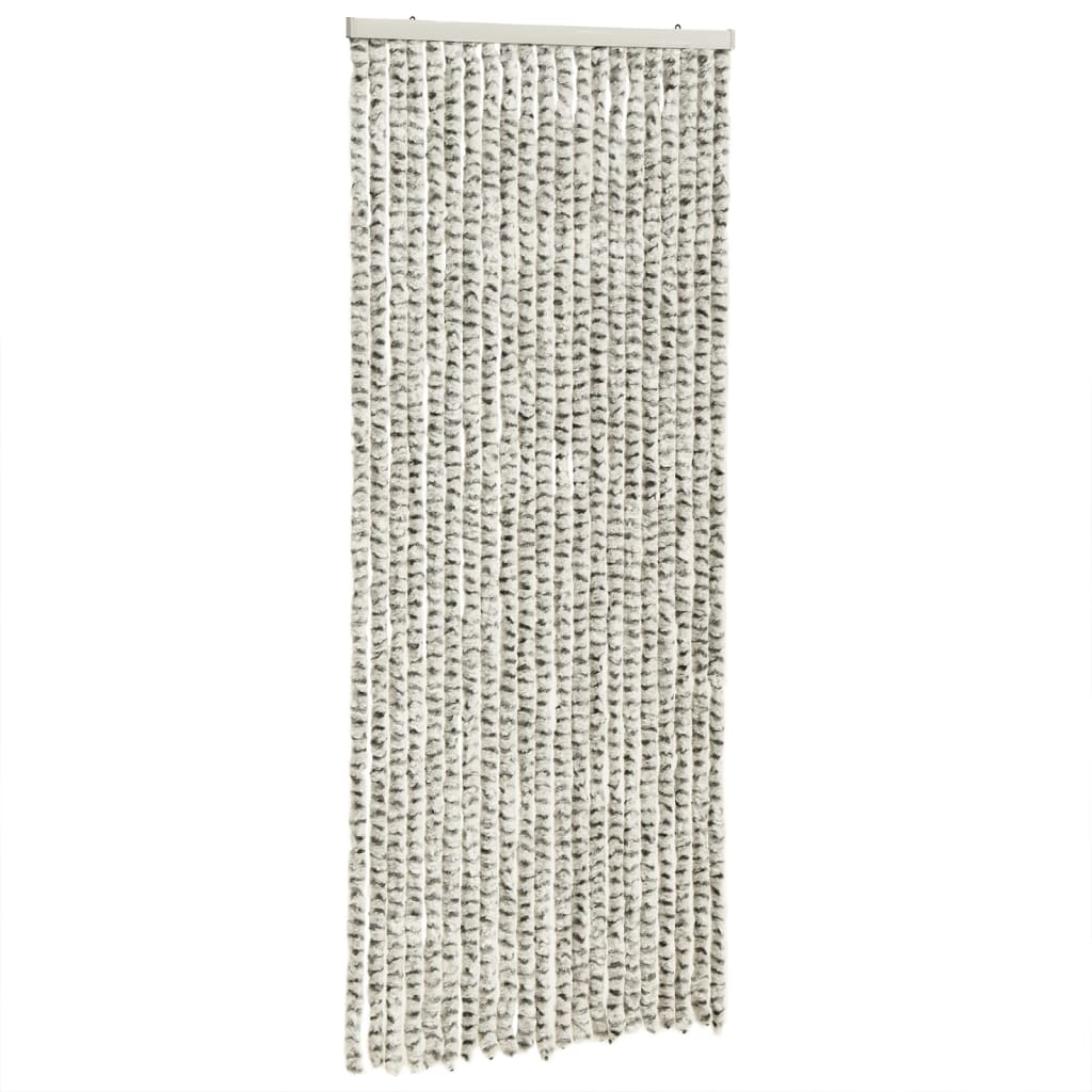 vidaXL Insektsgardin ljusgrå och mörkgrå 100x230 cm chenille