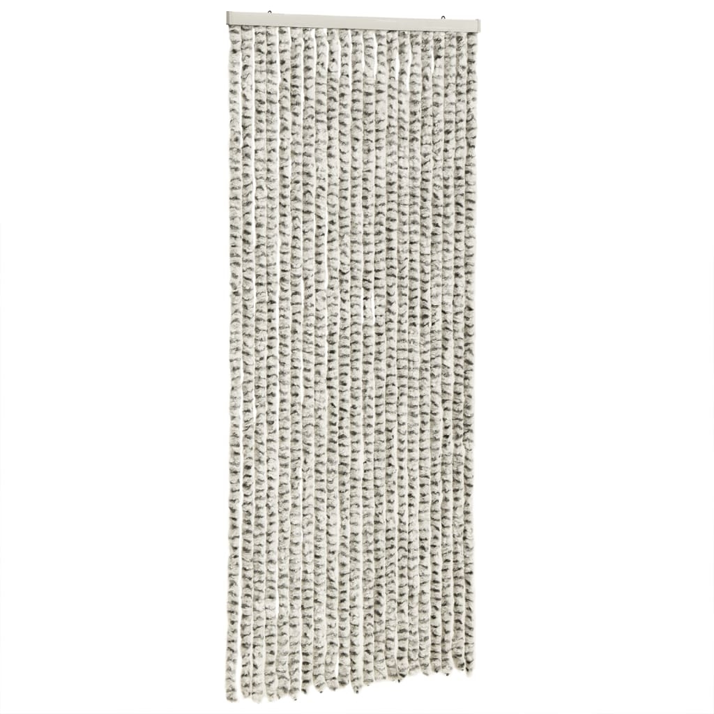 vidaXL Insektsgardin ljusgrå och mörkgrå 90x200 cm chenille