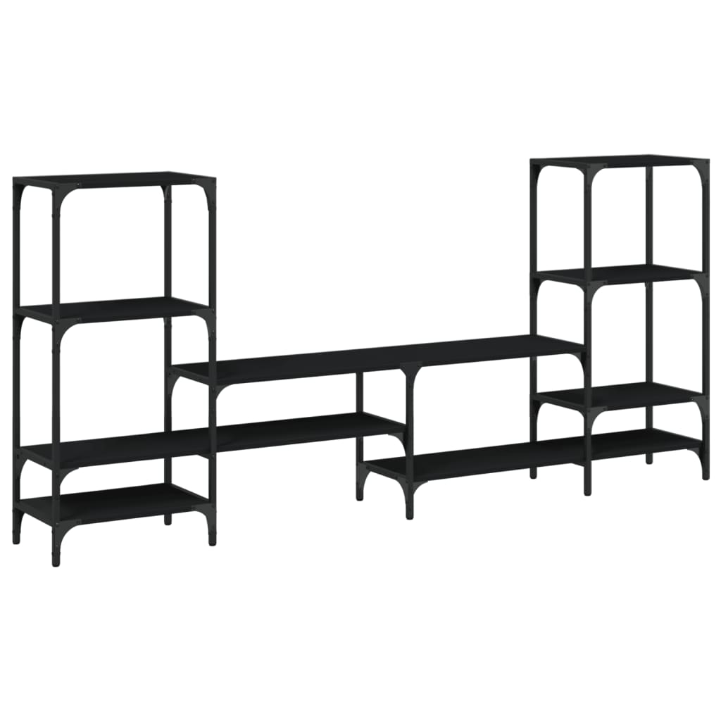 vidaXL TV-skåp svart 206,5x28,5x95 cm konstruerat trä