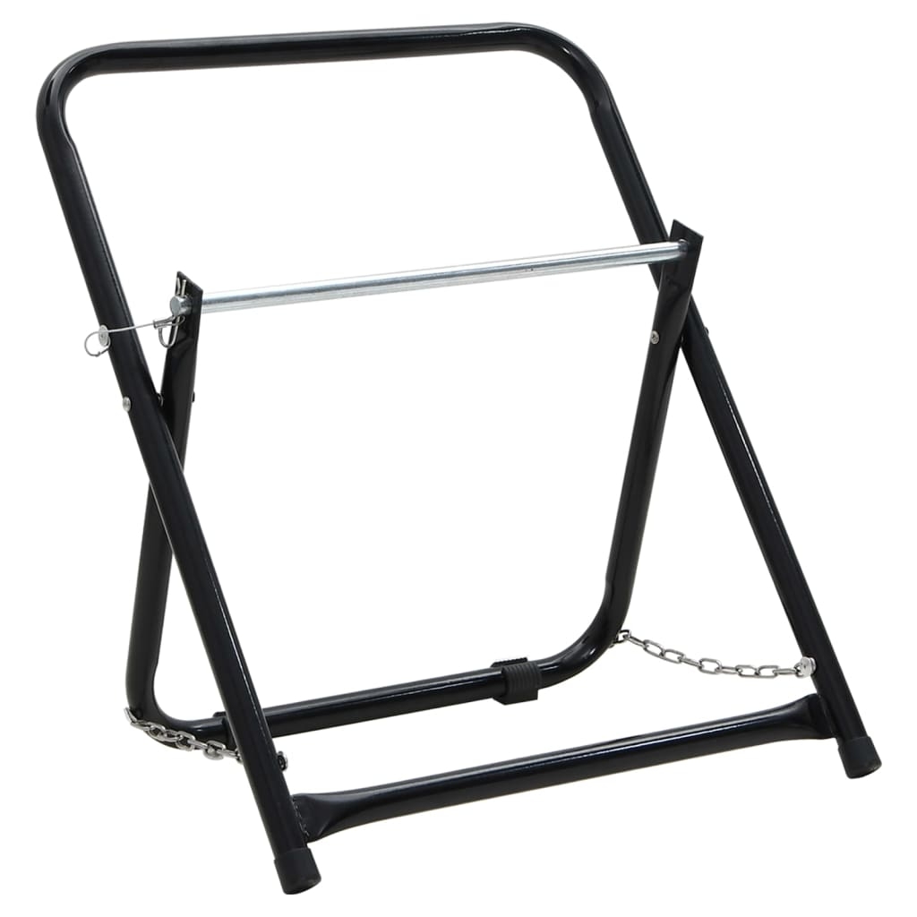 vidaXL Slangvinda 48 cm 45 kg svart pulverlackerat stål