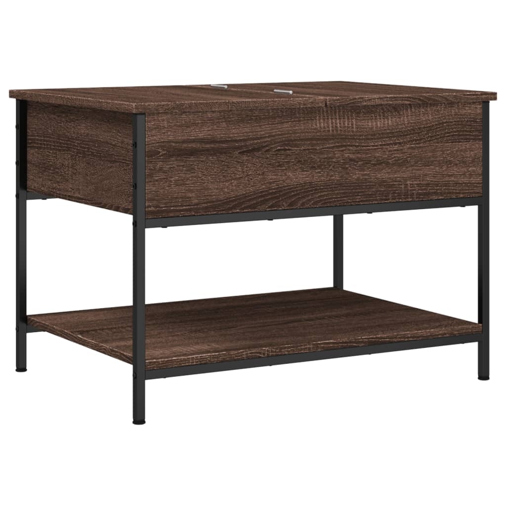 vidaXL Soffbord brun ek 70x50x50 cm konstruerat trä och metall