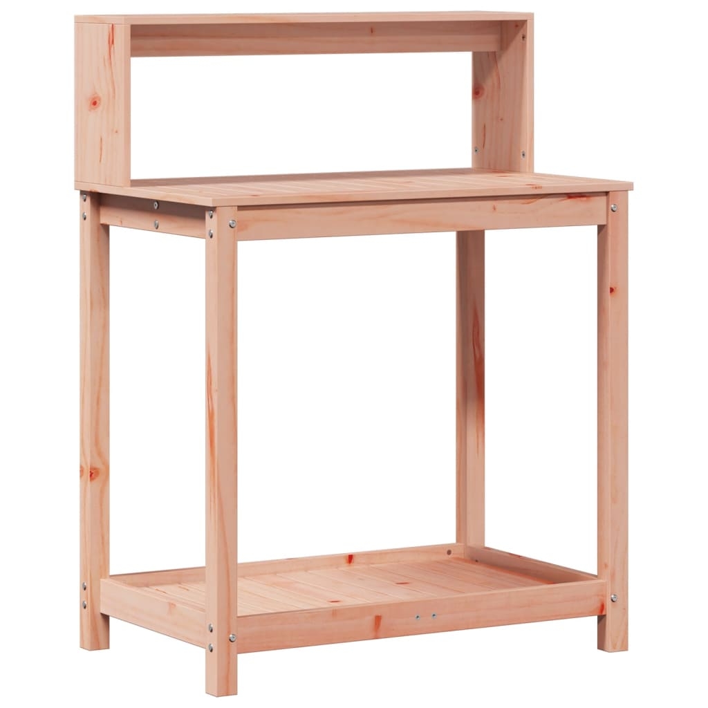 vidaXL Växtbord med hyllor 82,5x50x109,5 cm massivt douglasträ