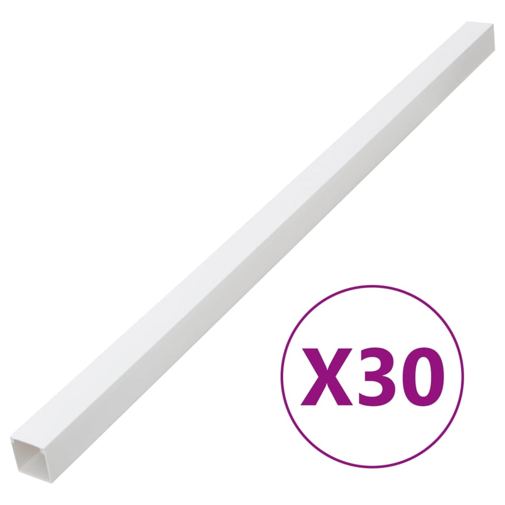 vidaXL Kabelkanal 100x60 mm 30 m PVC