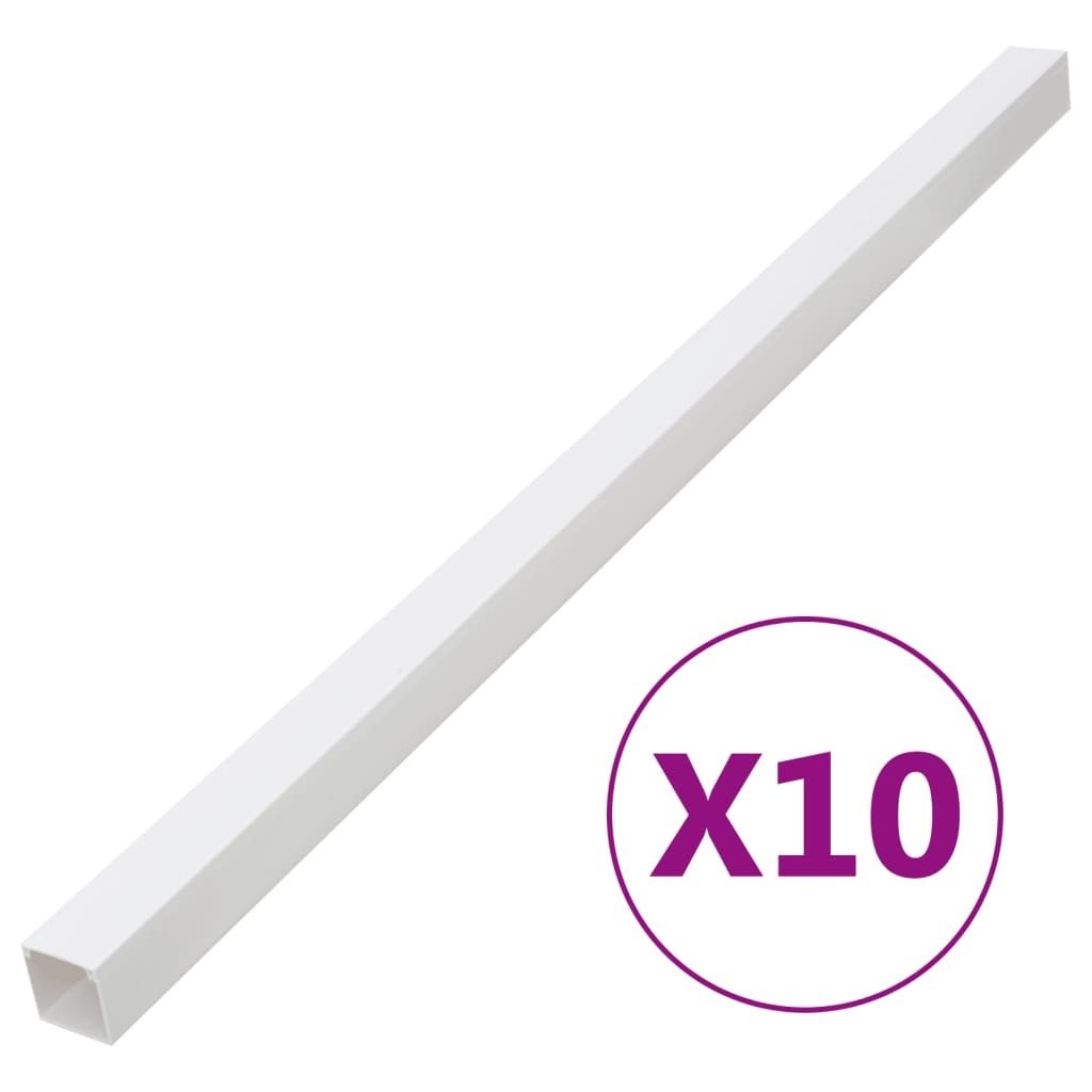 vidaXL Kabelkanal 60x40 mm 10 m PVC