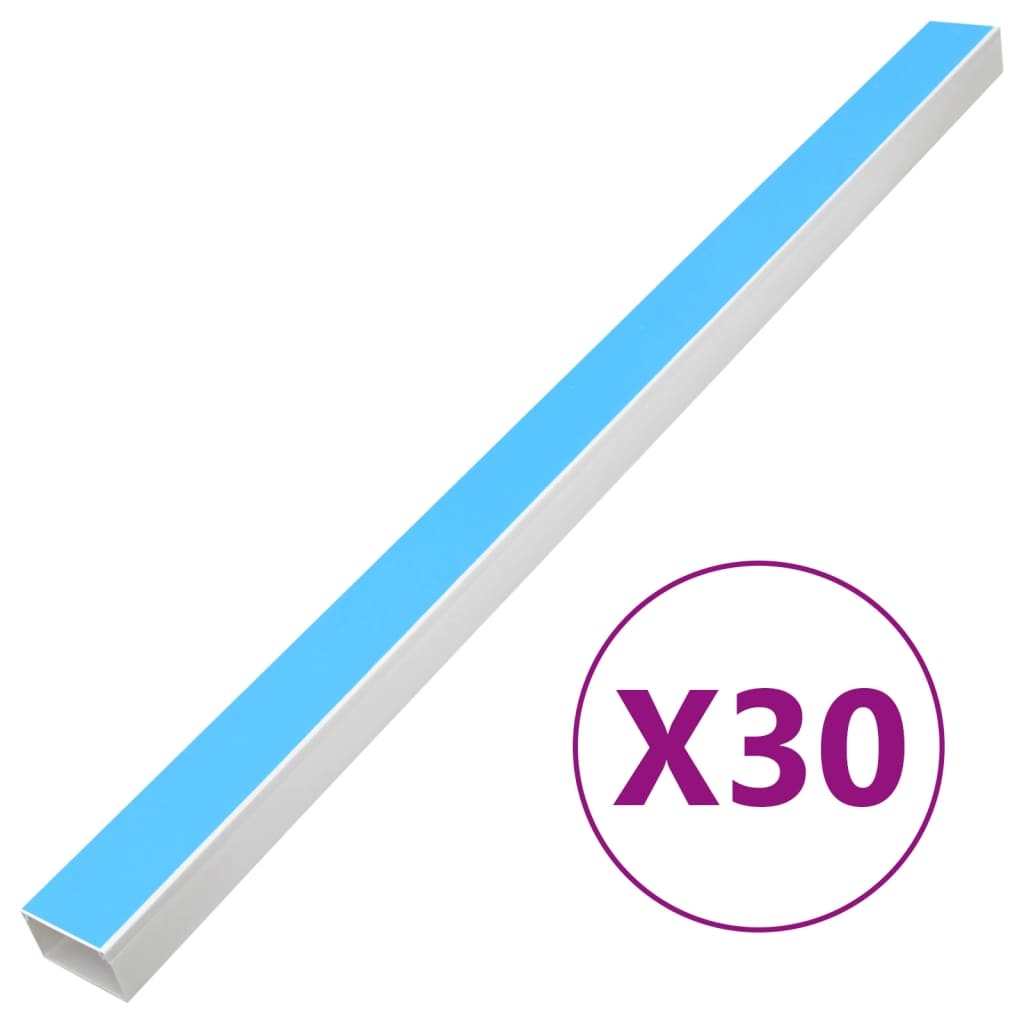 vidaXL Kabelkanal självhäftande 60x60 mm 30 m PVC