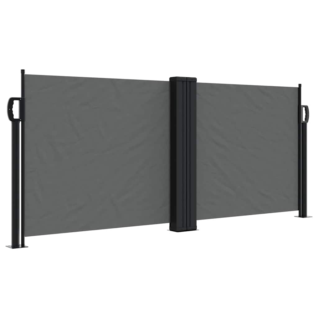 vidaXL Infällbar sidomarkis antracit 100x600 cm
