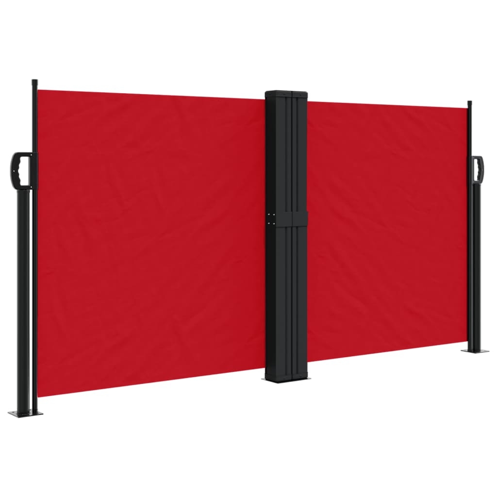 vidaXL Infällbar sidomarkis röd 120x1000 cm