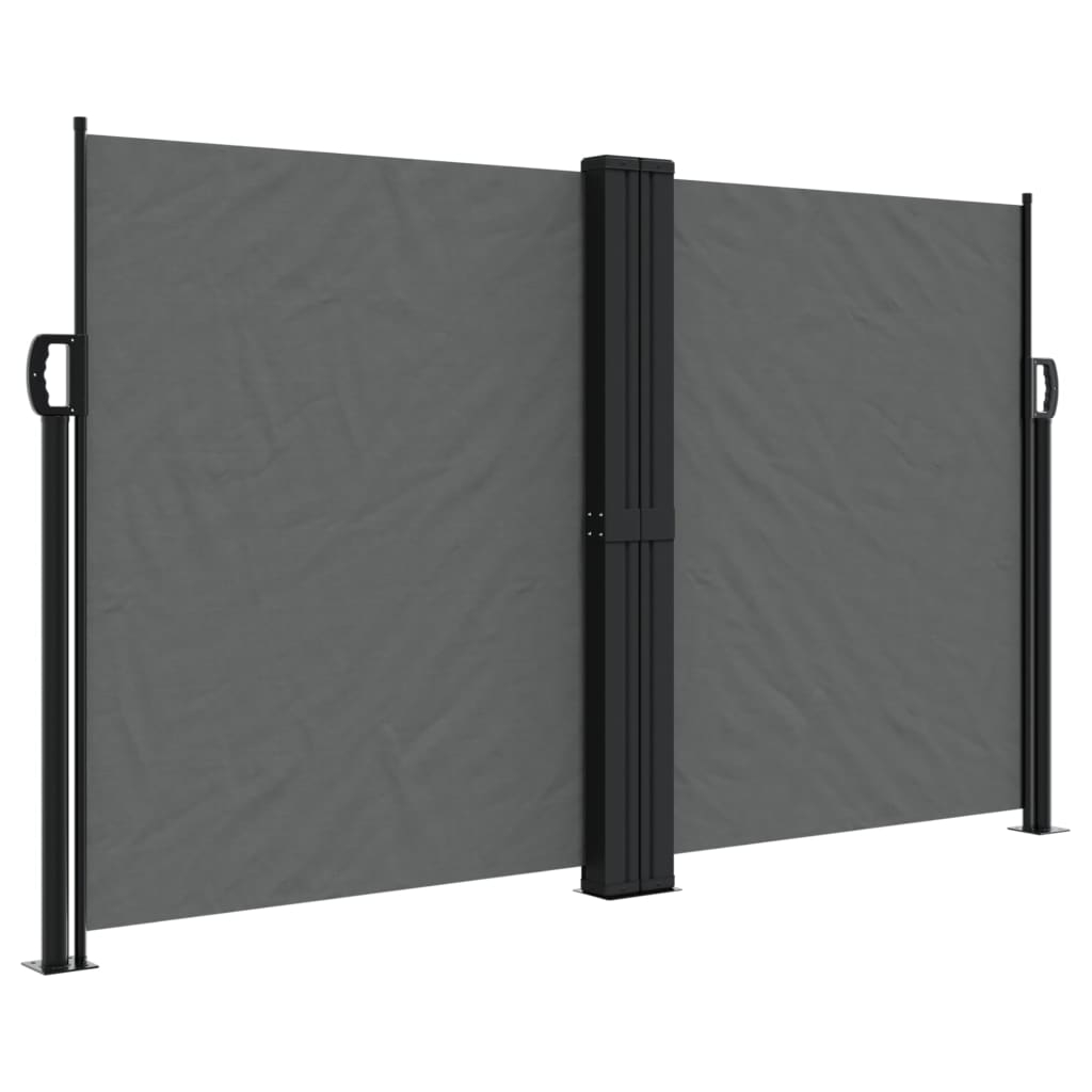 vidaXL Infällbar sidomarkis antracit 140x1000 cm