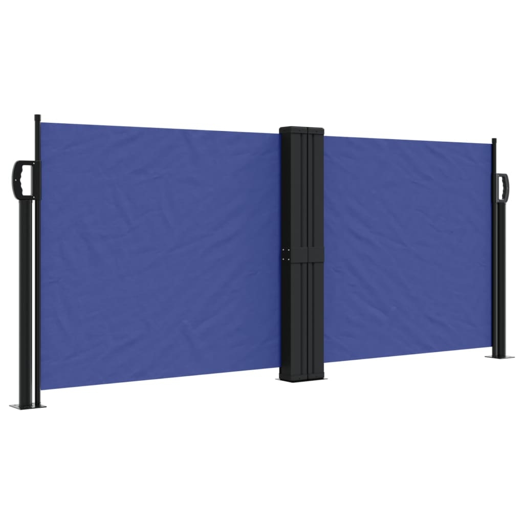 vidaXL Infällbar sidomarkis blå 100x1000 cm