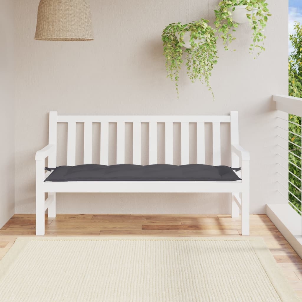 vidaXL hynde til havebænk 150x50x7 cm oxfordstof antracitgrå