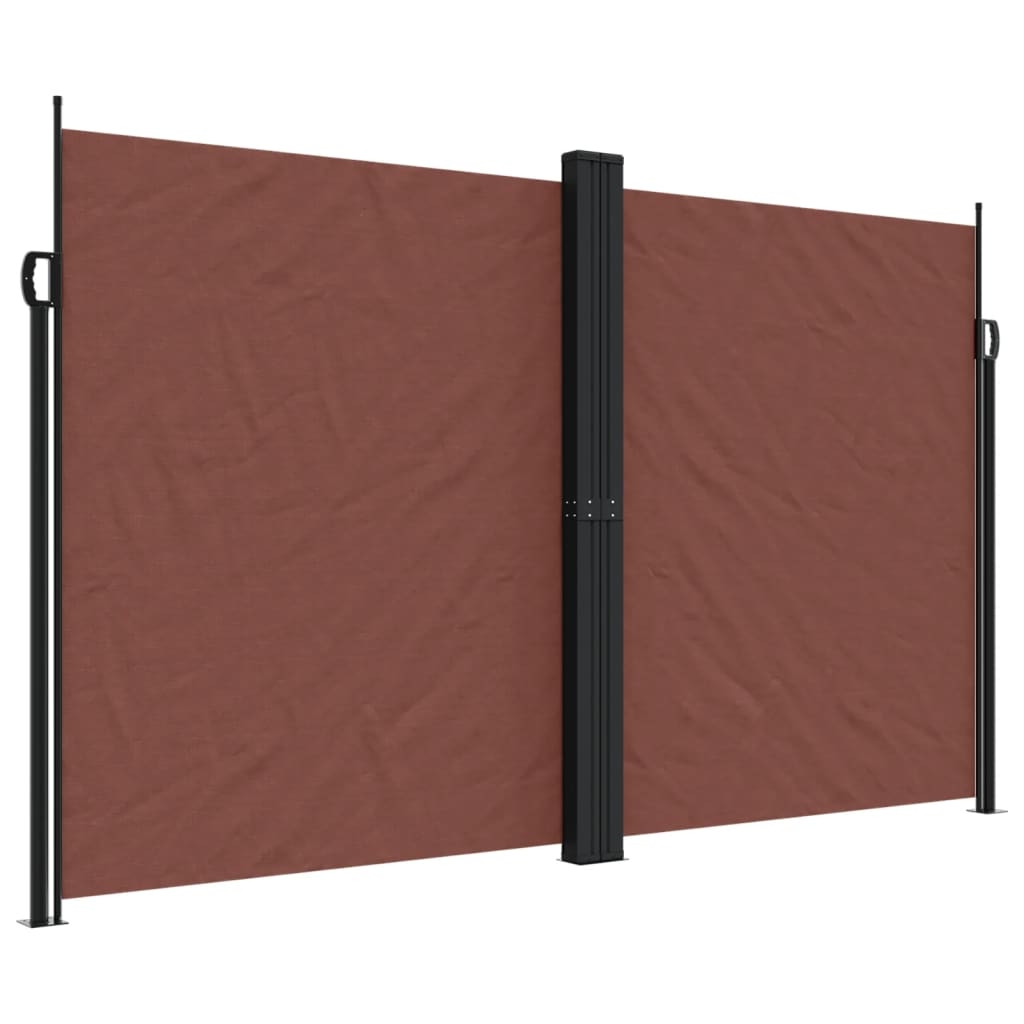 vidaXL Infällbar sidomarkis brun 200x1200 cm