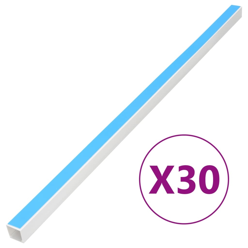 vidaXL Kabelkanal självhäftande 30x15 mm 30 m PVC