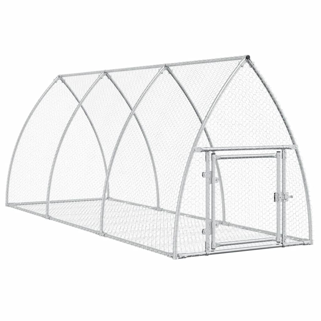 vidaXL Kaninbur silver 300x105x120 cm galvaniserat stål