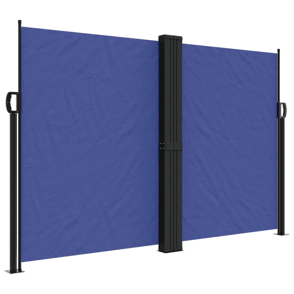 vidaXL Infällbar sidomarkis blå 160x1200 cm