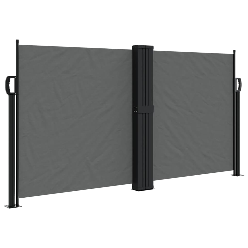 vidaXL Infällbar sidomarkis antracit 120x1200 cm