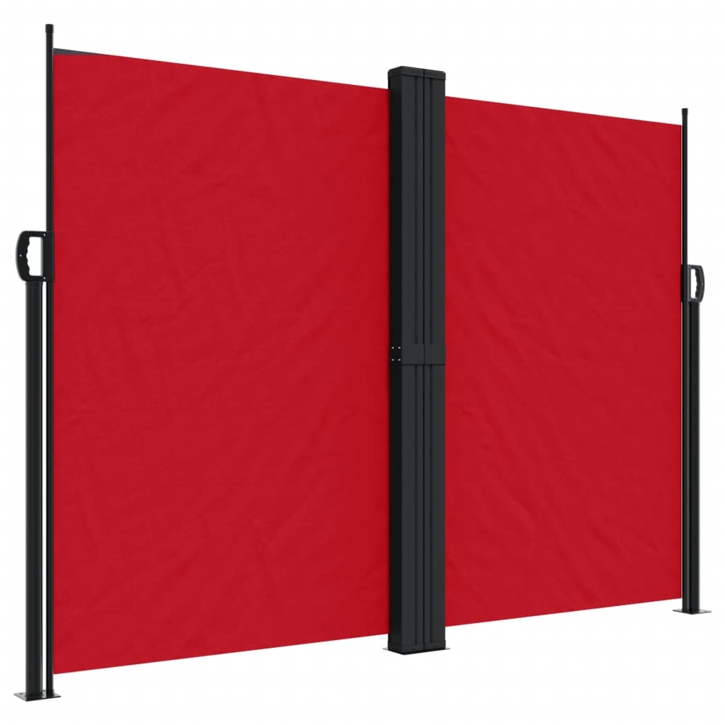 vidaXL Infällbar sidomarkis röd 180x1200 cm