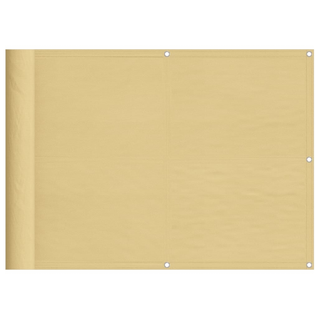 vidaXL Balkongskärm sand 75x600 cm 100% polyester oxford