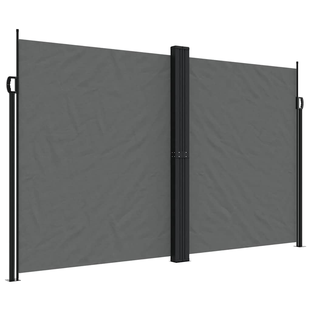 vidaXL Infällbar sidomarkis antracit 200x1000 cm