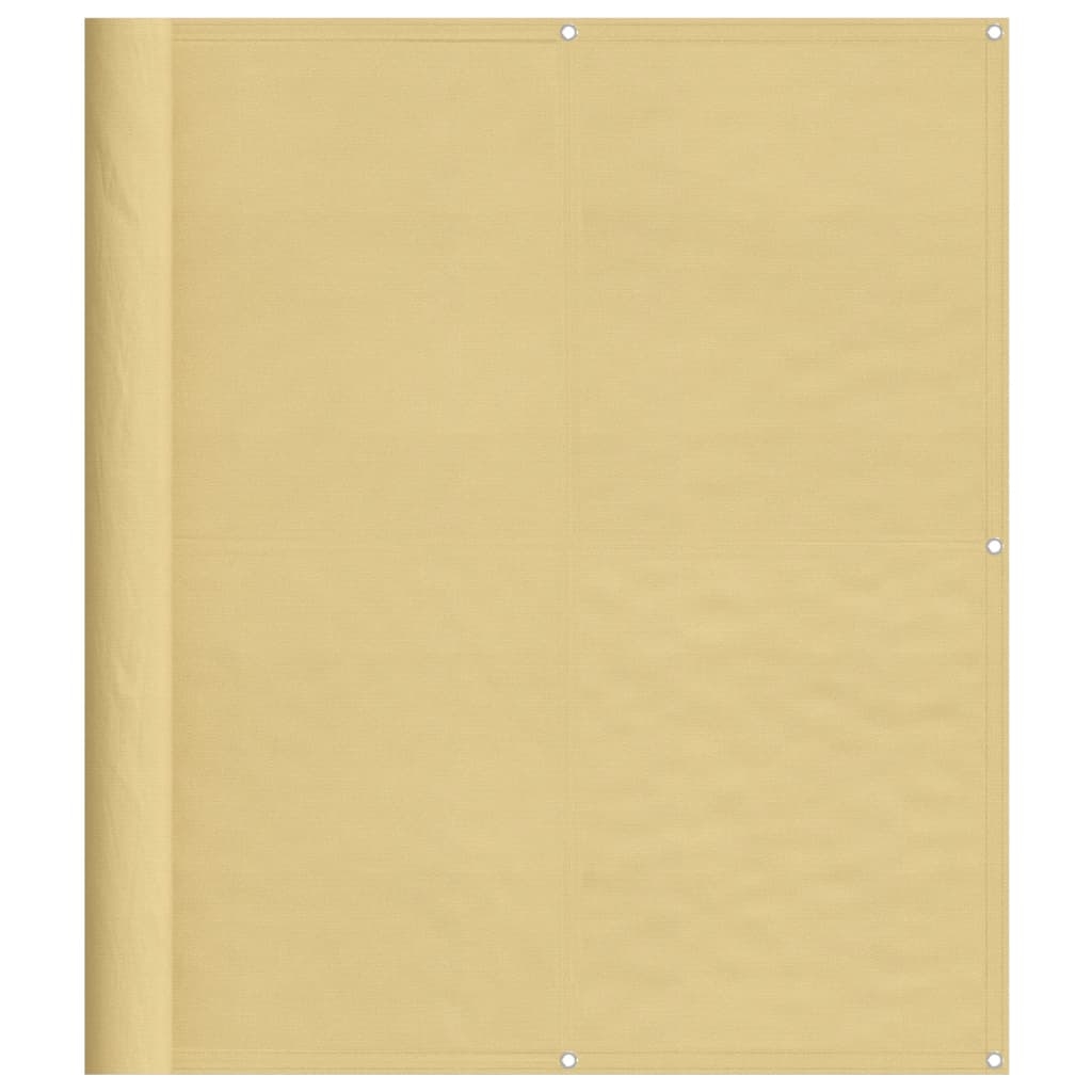 vidaXL Balkongskärm sand 120x800 cm 100% polyester oxford