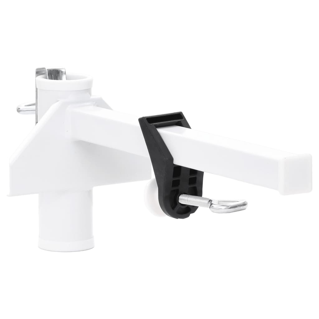 vidaXL Aurinkovarjon kiinnike parvekkeelle valkoinen 38 mm teräs