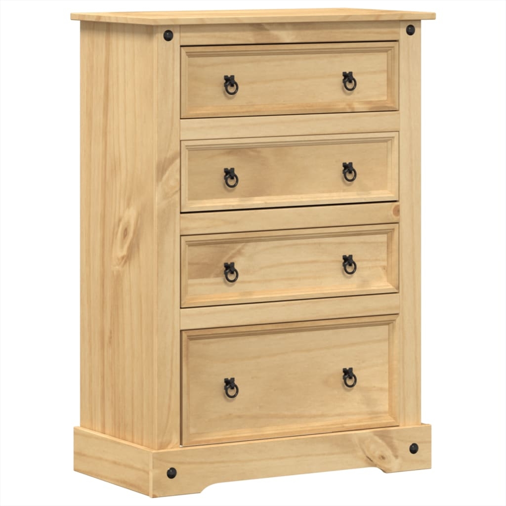 vidaXL Byrå Corona 80x43x114 cm massiv furu