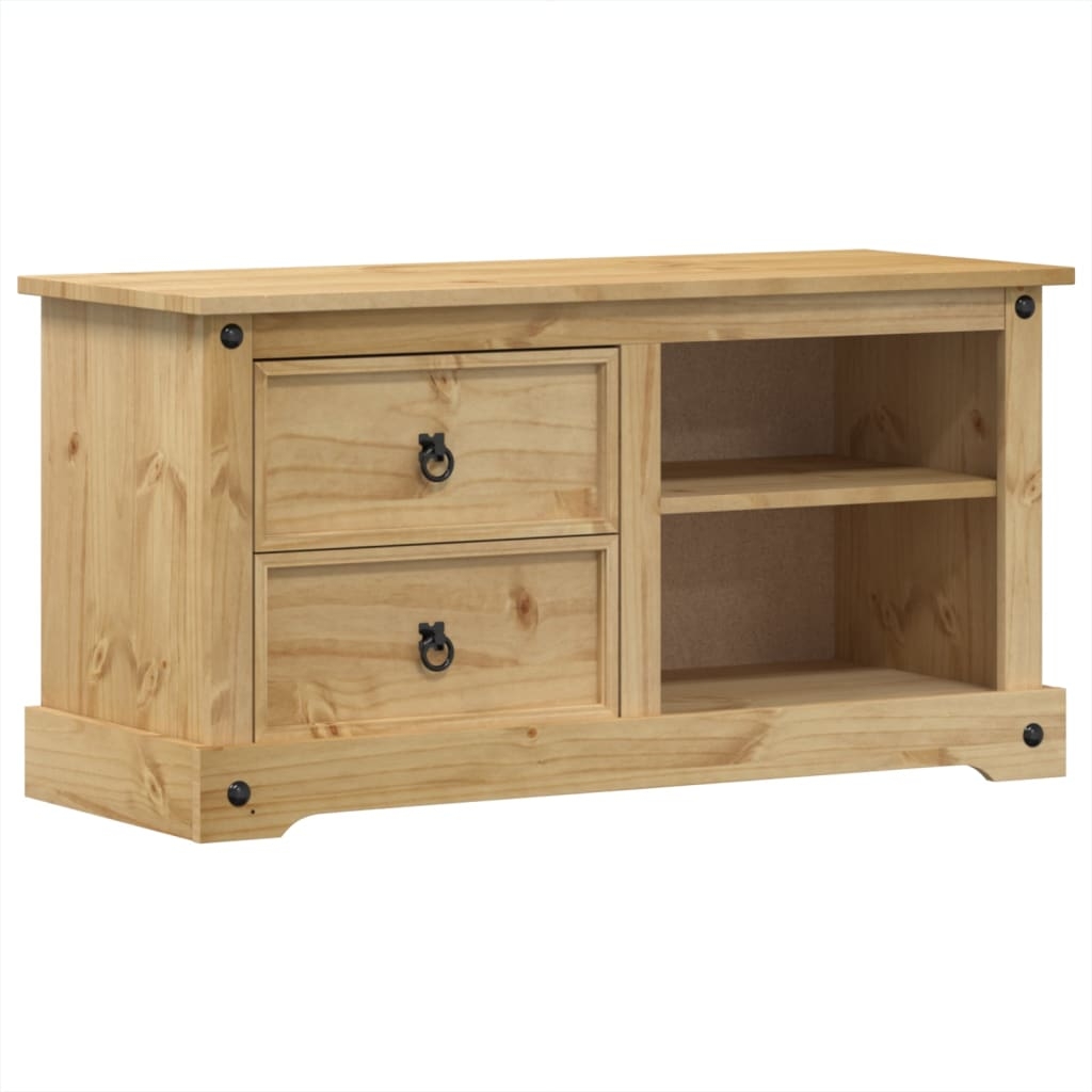 vidaXL Tv-bänk Corona 100x40x52 cm massiv furu