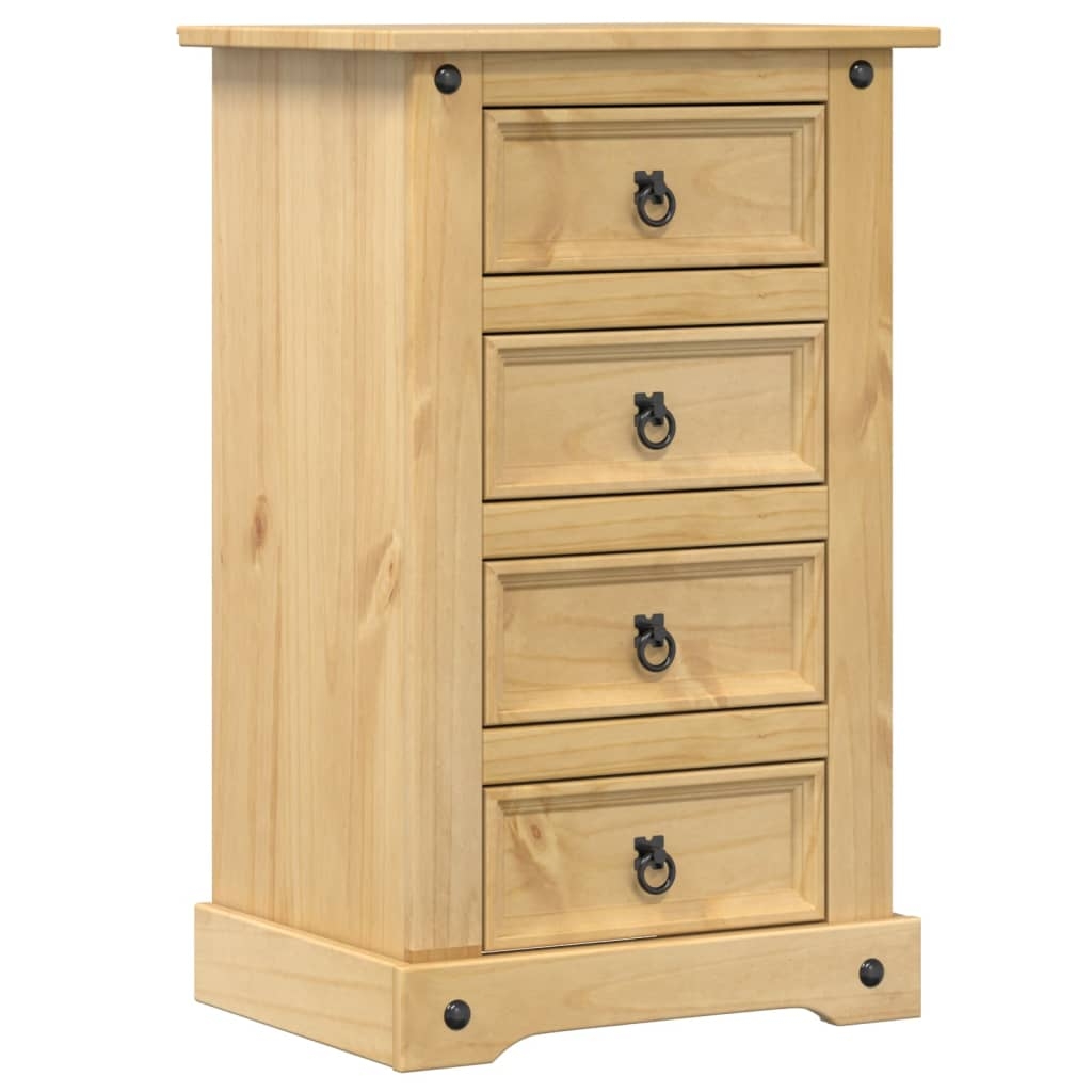 vidaXL Sängbord Corona 53x39x84 cm massiv furu