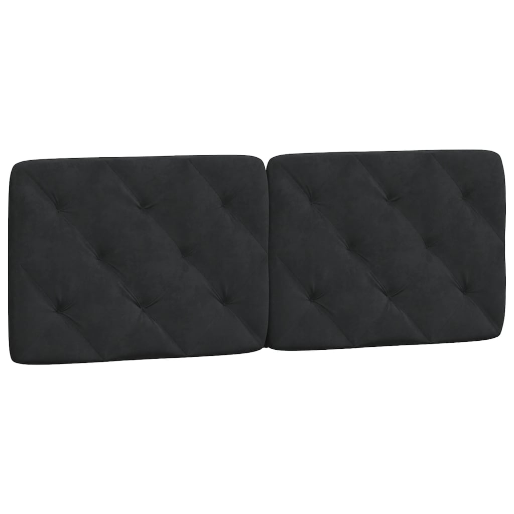 vidaXL Dyna till huvudgavel svart 120 cm sammet