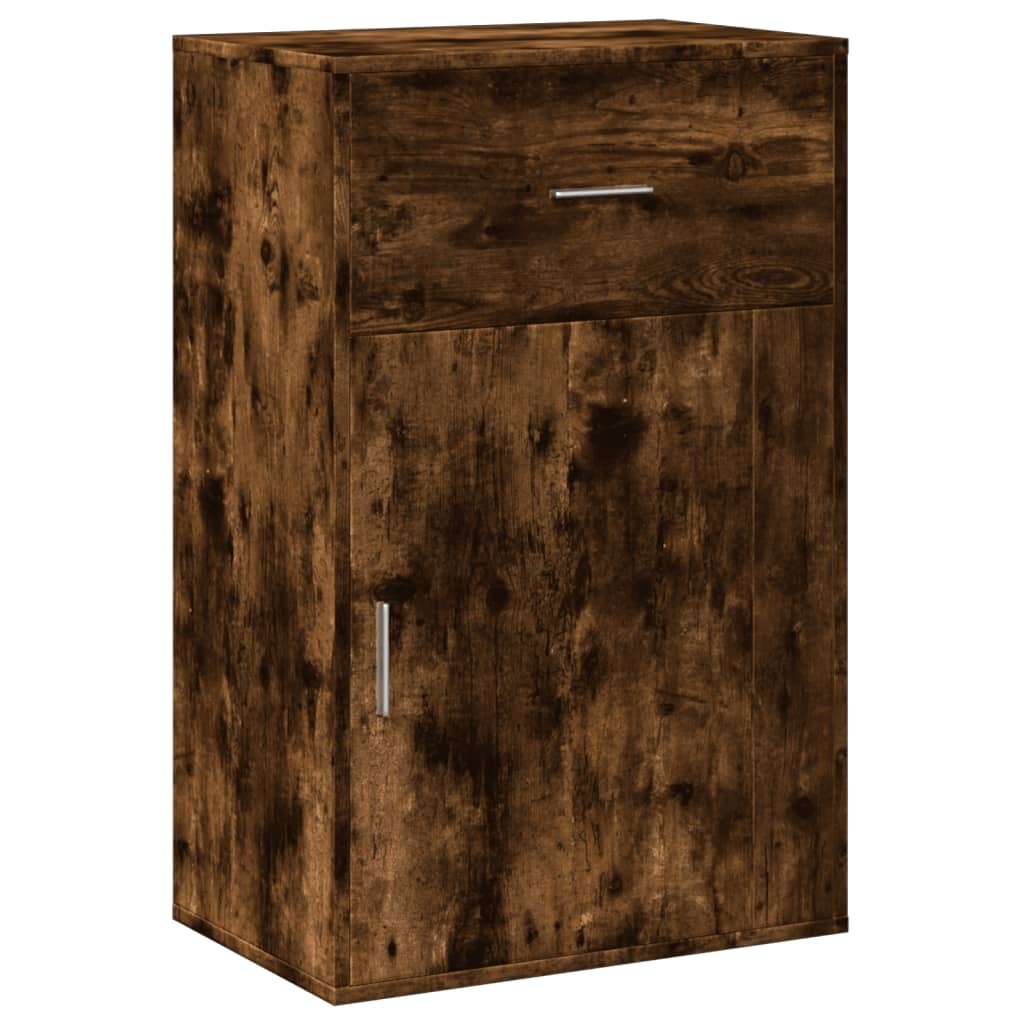 vidaXL Förvaringsskåp rökfärgad ek 56,5x39x90 cm konstruerat trä