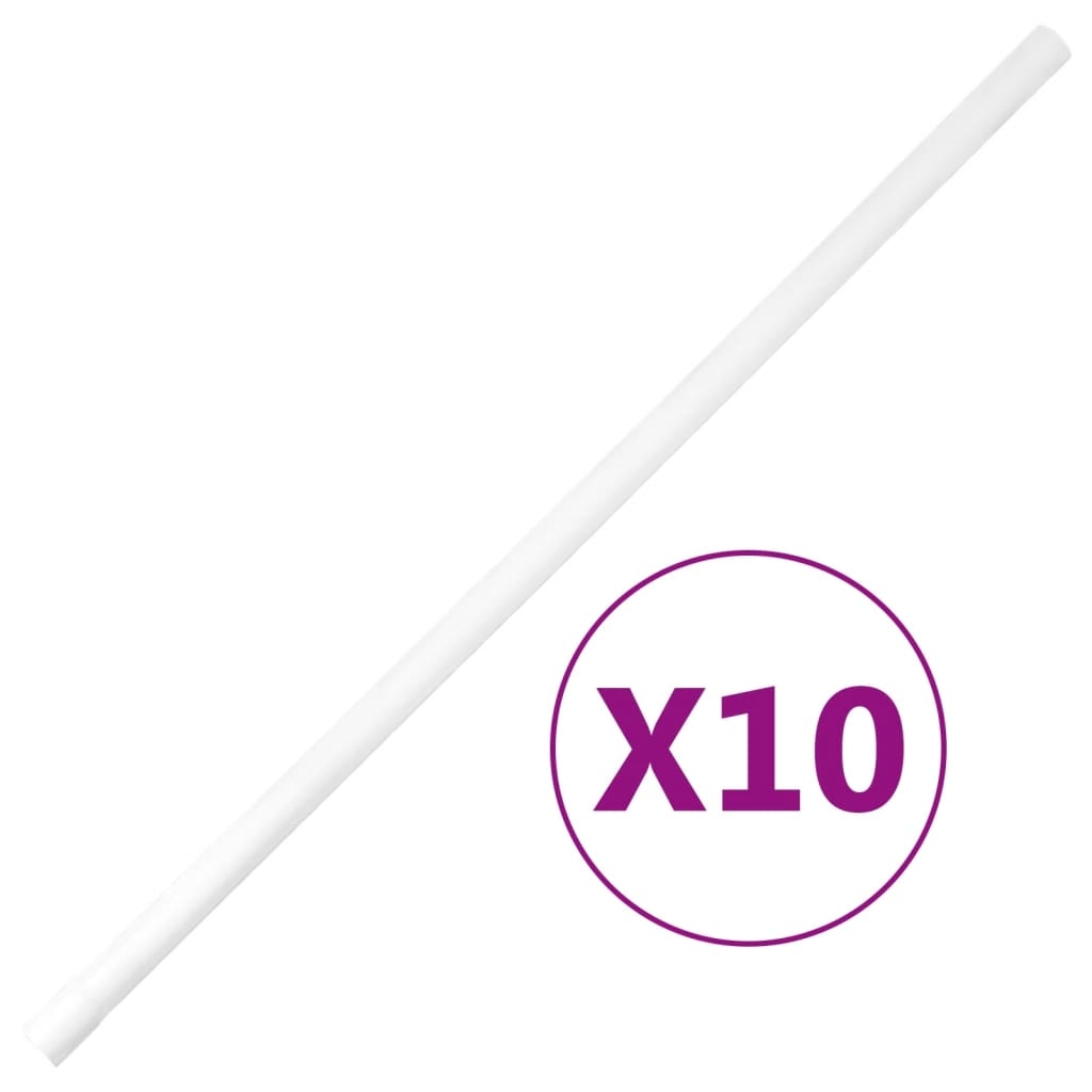 vidaXL Kabelkanal med klämmor Ø20 mm 10 m PVC