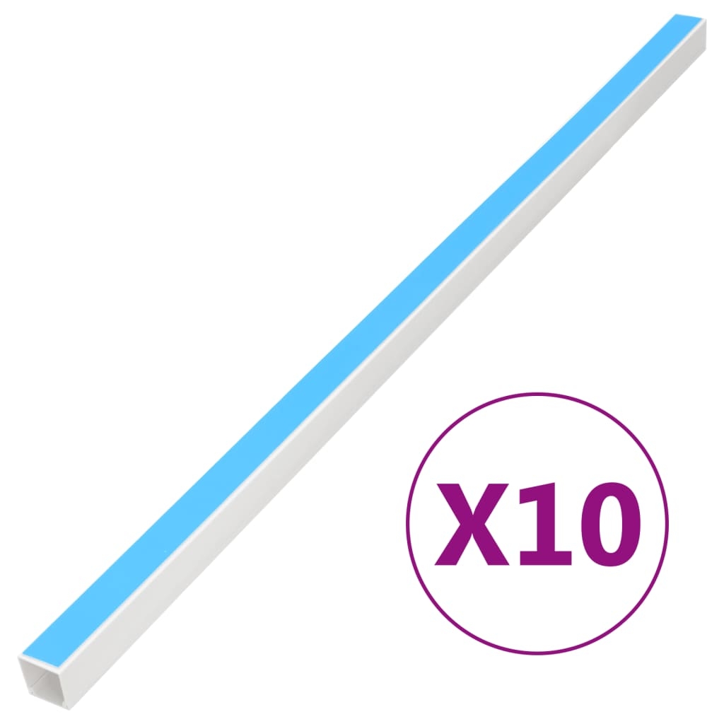 vidaXL Kabelkanal självhäftande 20x10 mm 10 m PVC