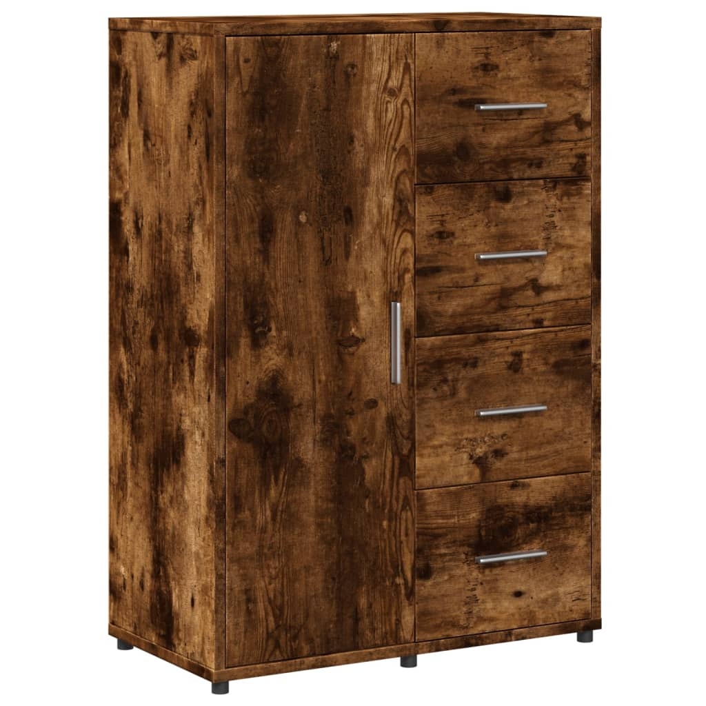 vidaXL Skänk rökfärgad ek 60x31x84 cm konstruerat trä