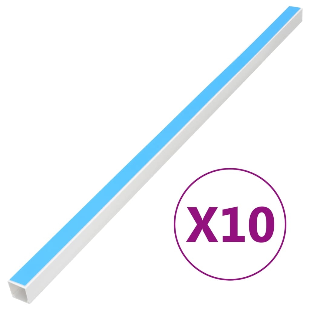 vidaXL Kabelkanal självhäftande 30x15 mm 10 m PVC