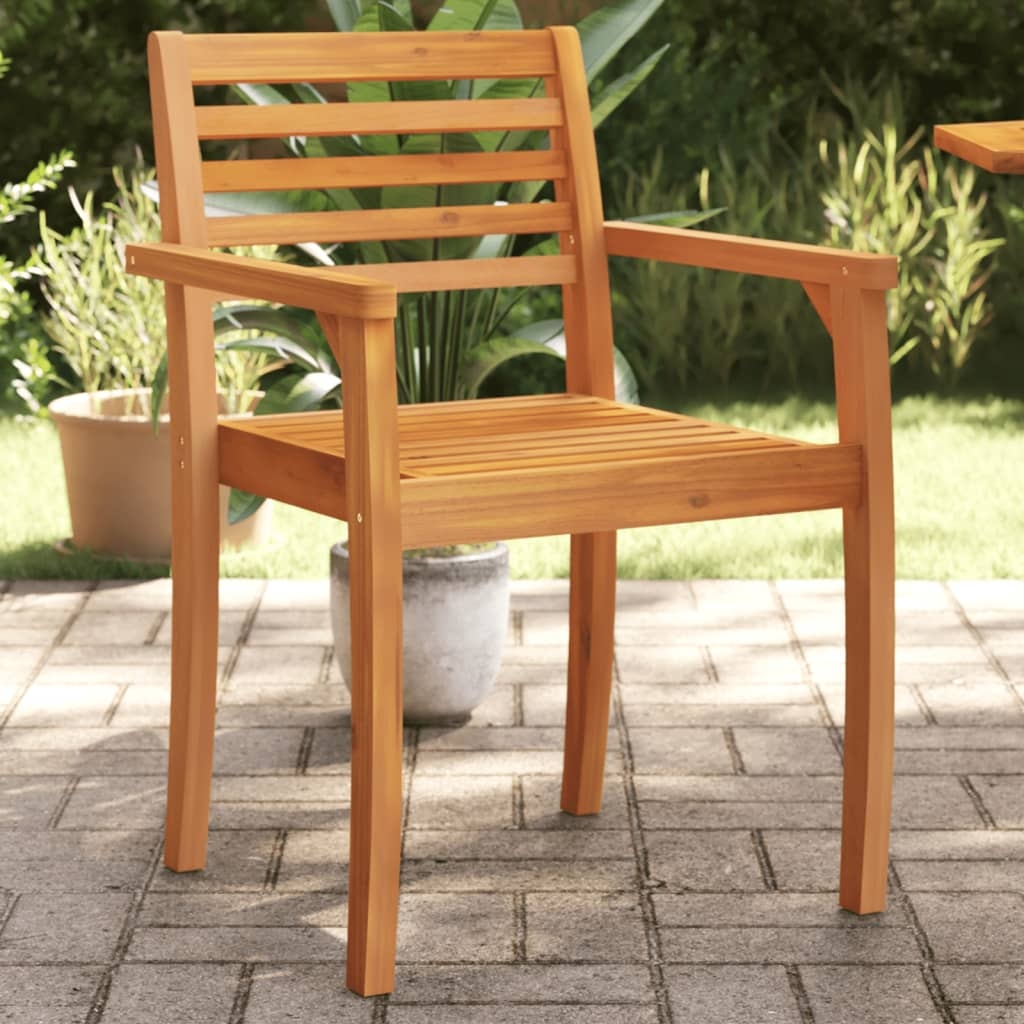 vidaXL Trädgårdsstolar 2 st 59x55x85 cm massivt akaciaträ