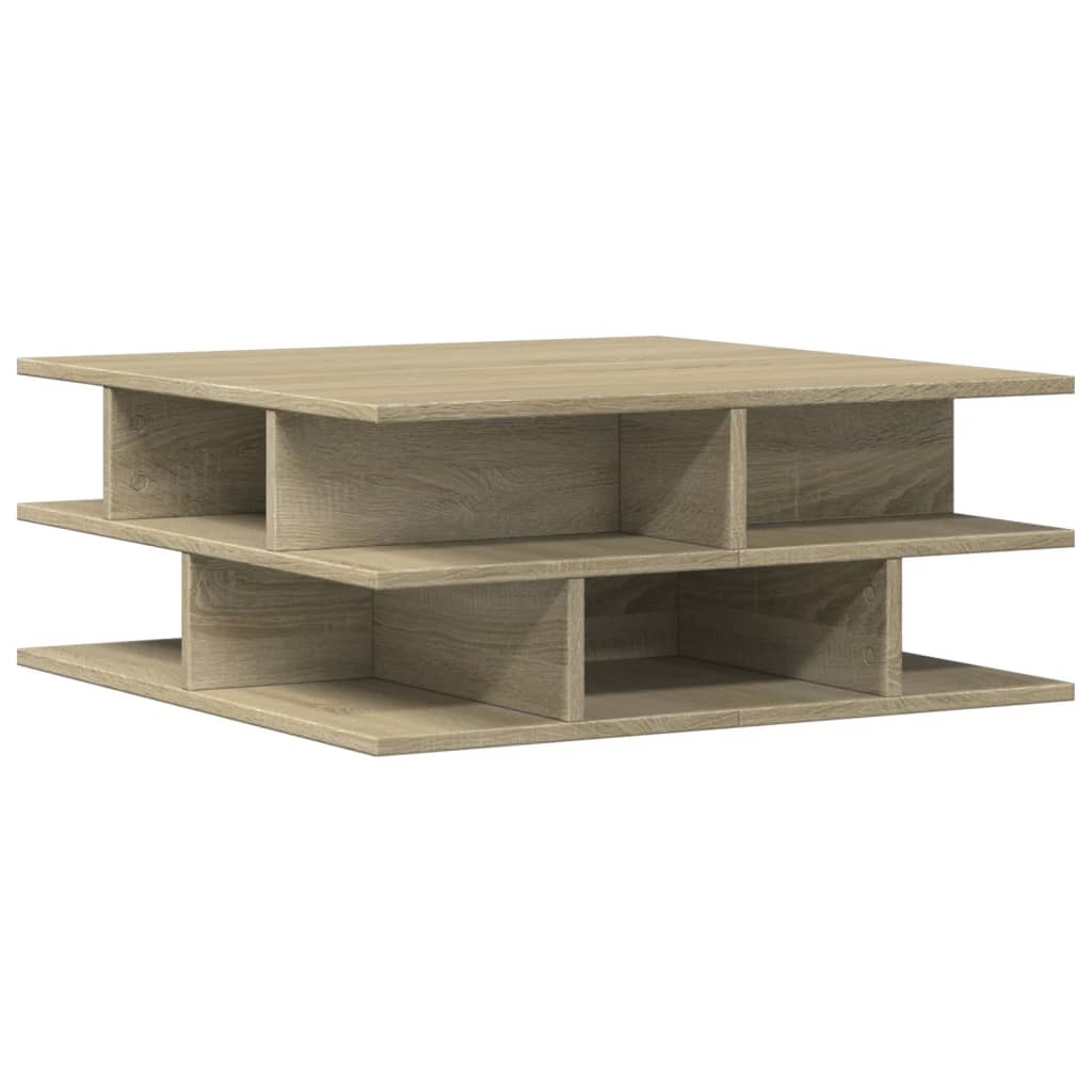 vidaXL Soffbord sonoma-ek 70x70x29 cm konstruerat trä