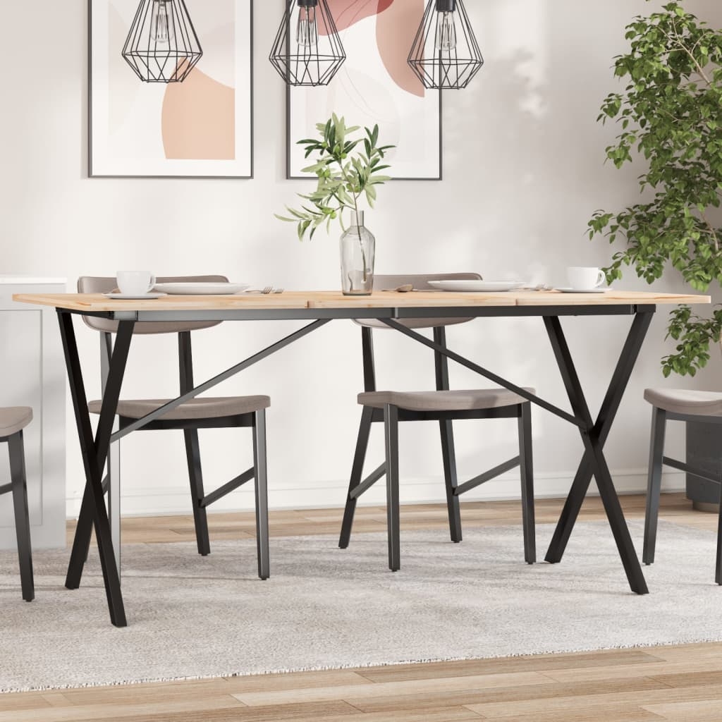 vidaXL Bordsben för matbord X-ram 120x60x73 cm gjutjärn