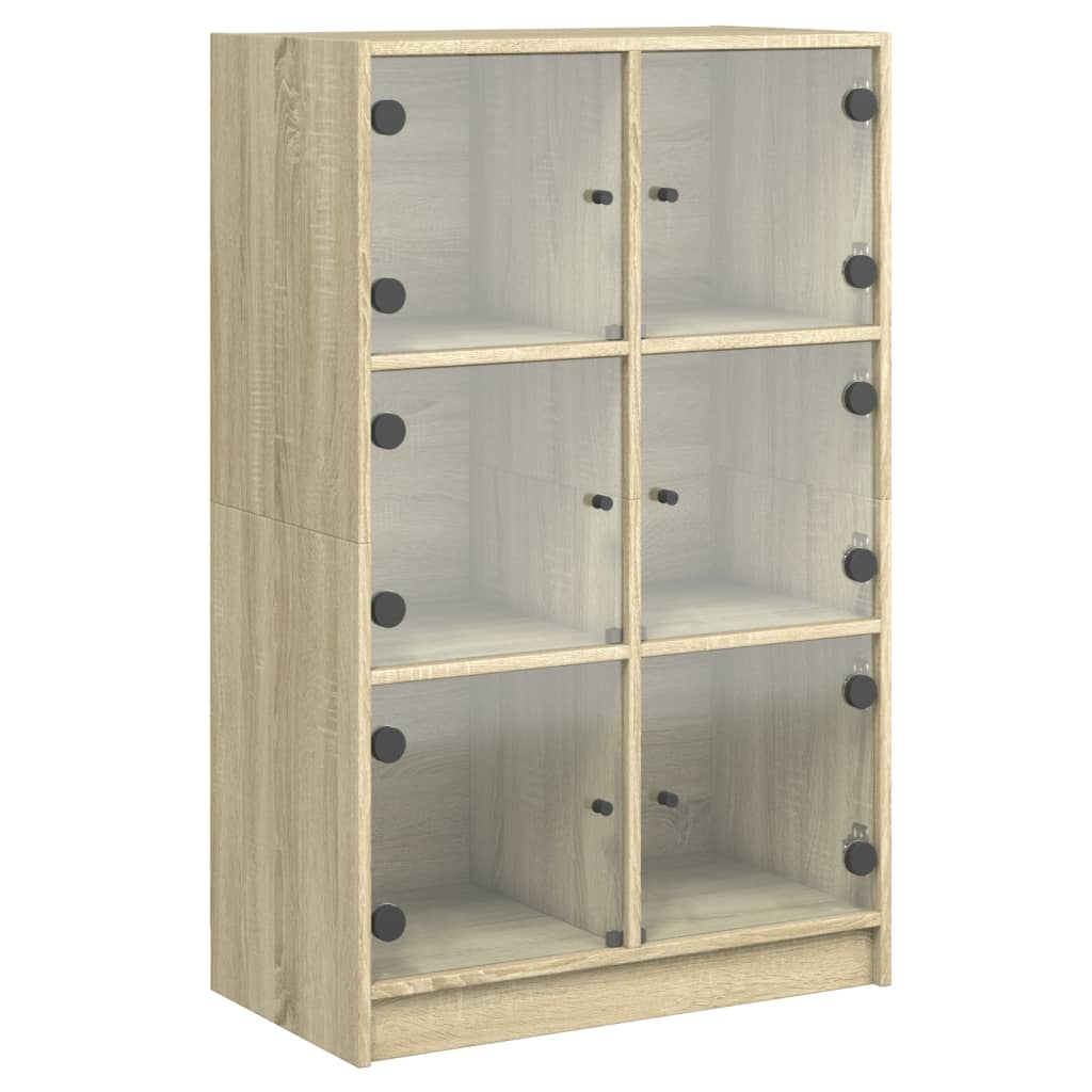vidaXL Skåp med dörrar sonoma-ek 68x37x109 cm konstruerat trä