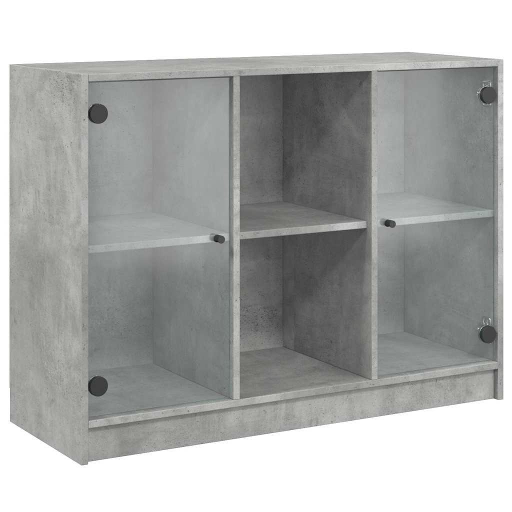vidaXL Skänk betonggrå 102x37x75,5 cm konstruerat trä